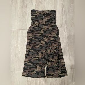 Camo jumpsuit.